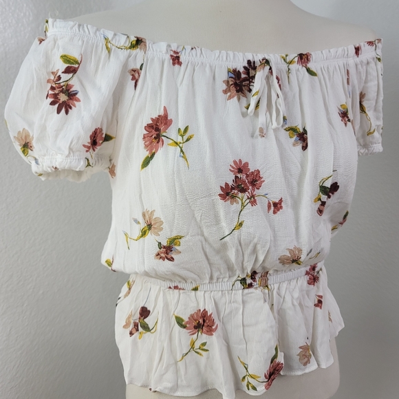 MOA MOA PARISIAN PETITE OFF SHOULDER TOP IN FLORAL PRINT - Picture 12 of 14